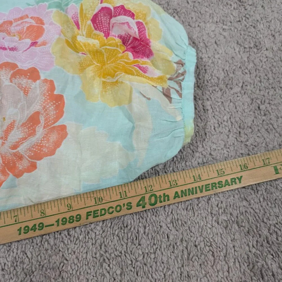 Farm Rio Blue Floral Blouse Oversized size Small - Picture 8 of 11